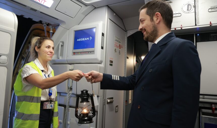 Η AEGEAN και η Olympic Air μετέφεραν το Άγιο Φως στην ελληνική επικράτεια