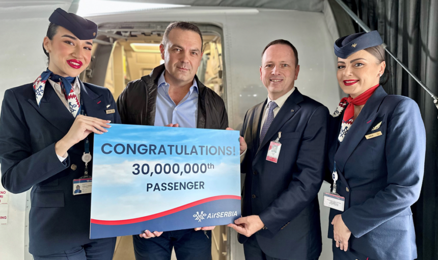 H Air Serbia μετέφερε τον τριακοστό εκατομμυριοστό επιβάτη της
