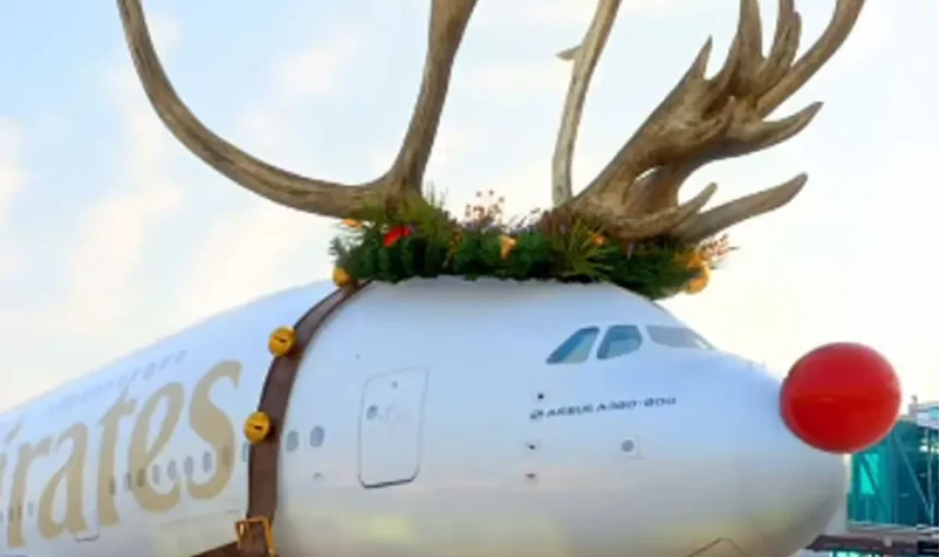 Το «Sleigh380» της Emirates φέρνει τον τον Άι Βασίλη στους ουρανούς